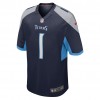 Tennessee Titans Tröjor Caleb Farley 1 Nike Navy 2021 NFL Draft - Herr Tennessee Titans Tröjor Caleb Farley 1 Nike Navy 2021 NFL Draft - Herr